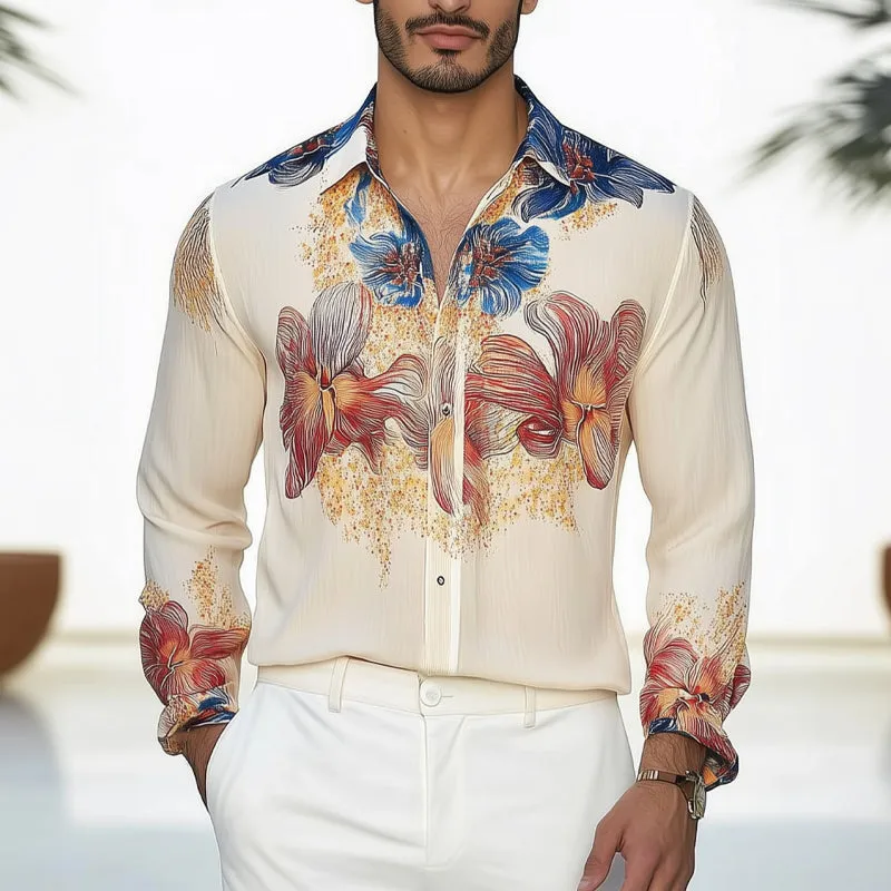 Men's Summer Brightly Printed Casual Skin-Friendly Shirt MTA0169D3U sold by Manly product image thumbnail 2