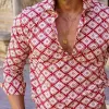 Men's Summer Brightly Printed Casual Long Sleeve Shirt MTA0233D4U sold by Manly