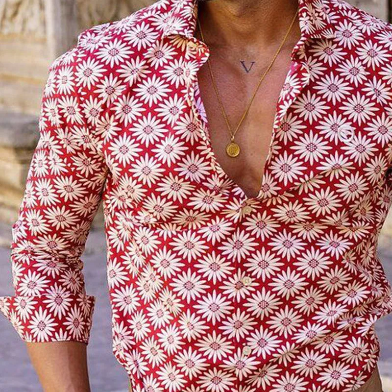 Men's Summer Brightly Printed Casual Long Sleeve Shirt MTA0233D4U sold by Manly product image thumbnail 3