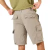 Men's Casual Comfortable Cotton Washed Multi-Pocket Loose Cargo Shorts MTA3198C4M sold by Manly