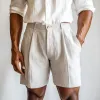 Men's Casual Comfortable Breathable Linen Blended Suit Shorts MTA3123C6M sold by Manly
