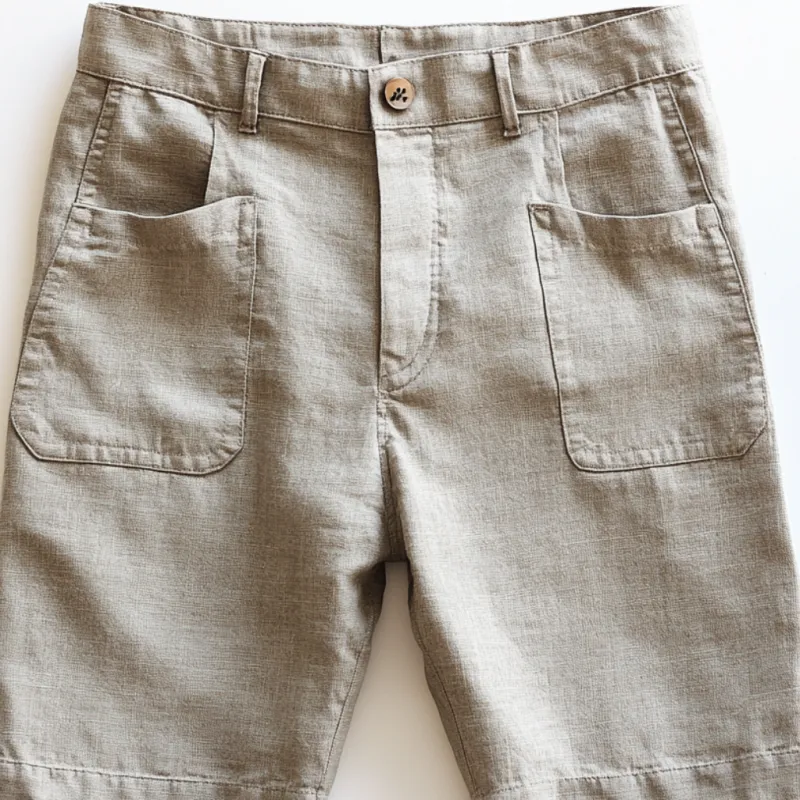 Men's Casual Comfortable Breathable Linen Blended Suit Shorts MTA3185C8M sold by Manly product image thumbnail 3