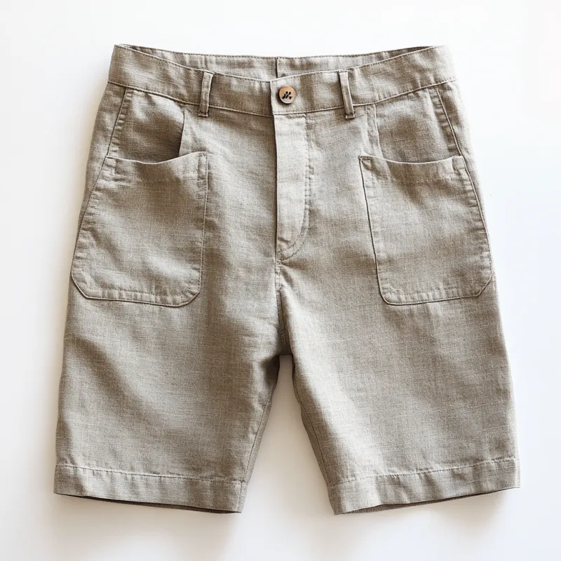 Men's Casual Comfortable Breathable Linen Blended Suit Shorts MTA3185C8M sold by Manly product image thumbnail 2