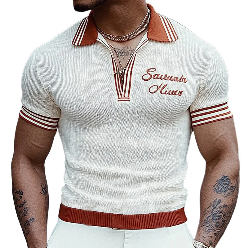Men's Summer Fashion Polo Neck Slim Fit T-Shirt MTA3197C2U sold by Manly