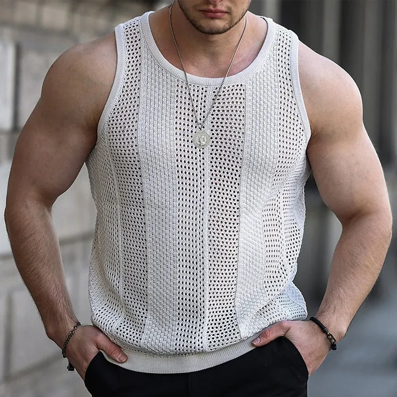 Men's Classic Summer Casual Fashion Knitted Slim Tank Top MTA1947C7K sold by Manly product image thumbnail 2