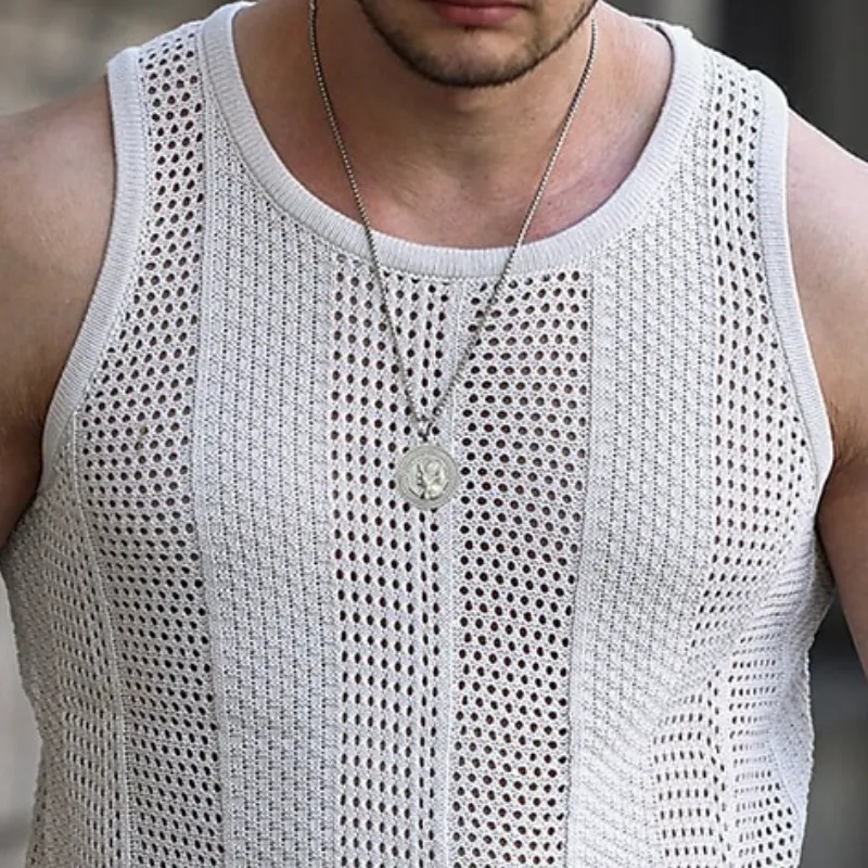 Men's Classic Summer Casual Fashion Knitted Slim Tank Top MTA1947C7K sold by Manly product image thumbnail 3