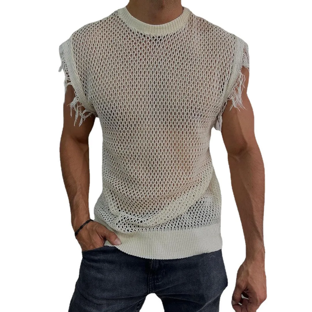 Men's Summer Casual Sexy Fashion Knitted Slim Tank Top MTA1917C6K sold by Manly