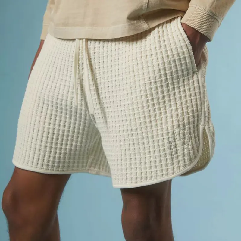 Men's Spring and Summer Fashion Waffle Elastic Waist Casual Shorts MTA0706D2K sold by Manly product image thumbnail 2