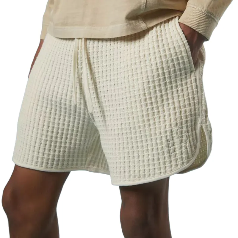 Men's Spring and Summer Fashion Waffle Elastic Waist Casual Shorts MTA0706D2K sold by Manly