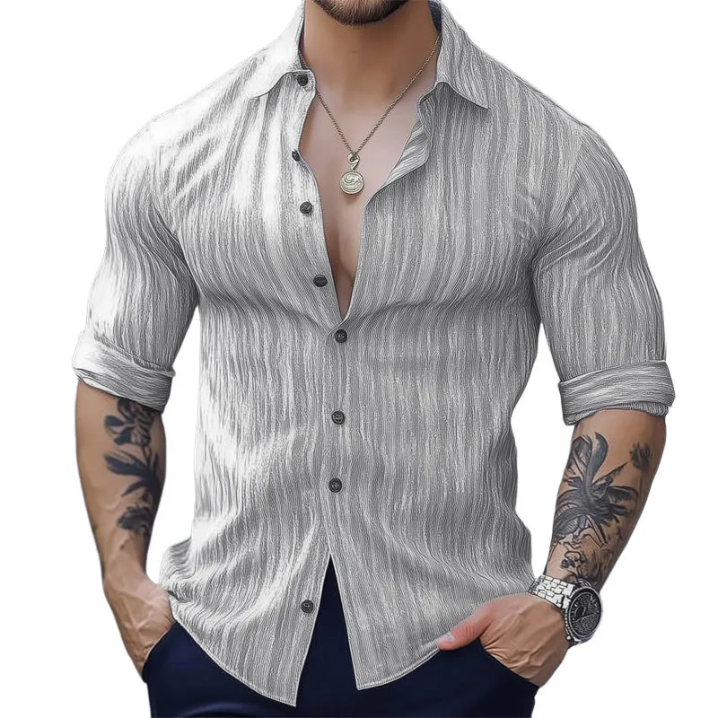 Men's Basic Casual Comfort Long Sleeve Shirt MTA0710D5U sold by Manly