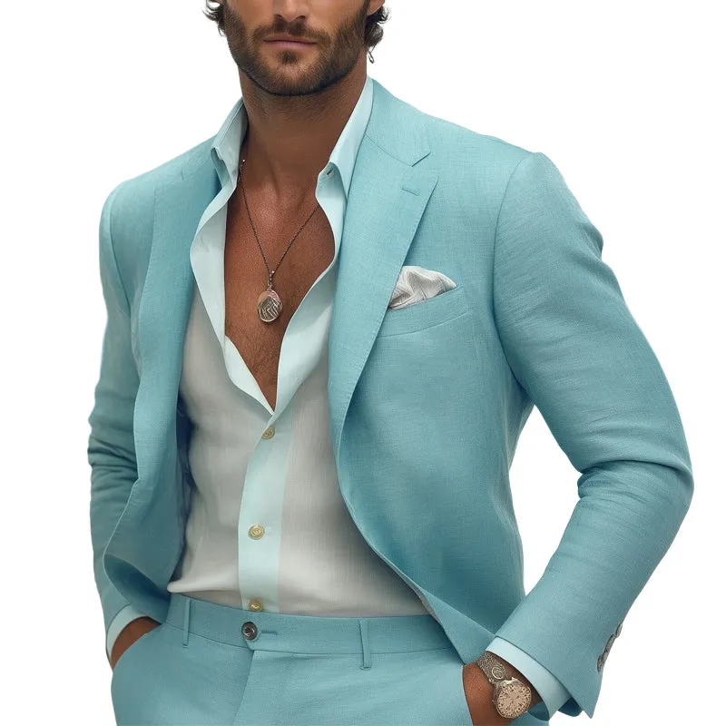 Men's Comfortable Cotton And Linen Blazer MTA0773D5U sold by Manly