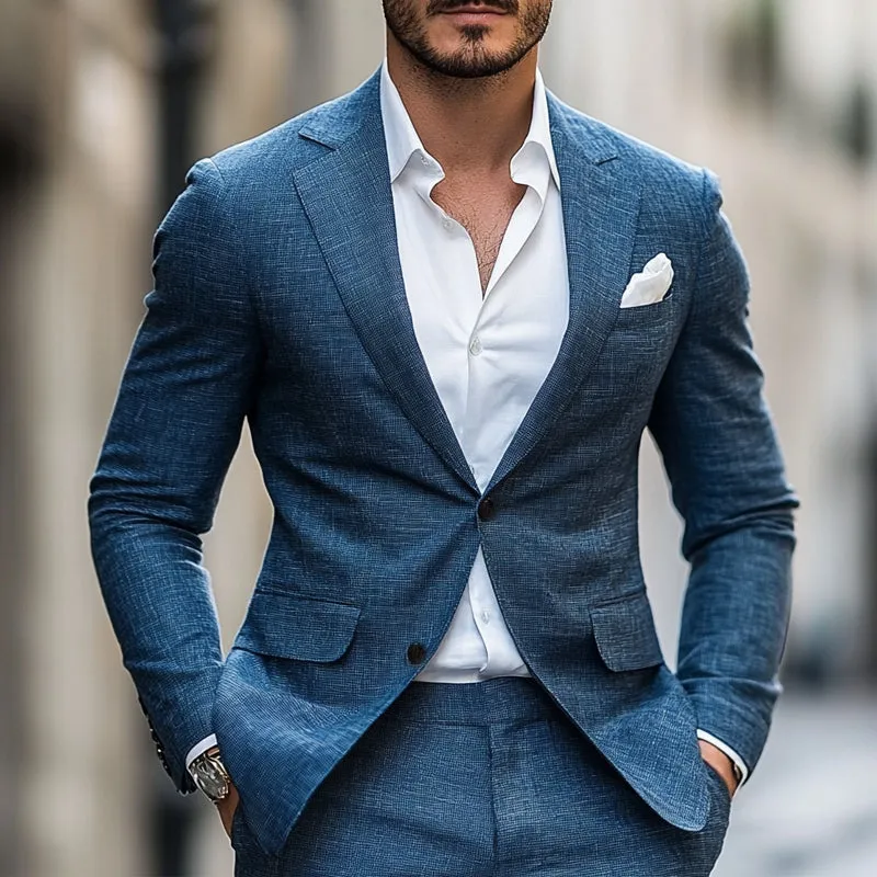 Men's Spring and Autumn Comfortable Two-Button Blazer MTA0715D8U sold by Manly product image thumbnail 2