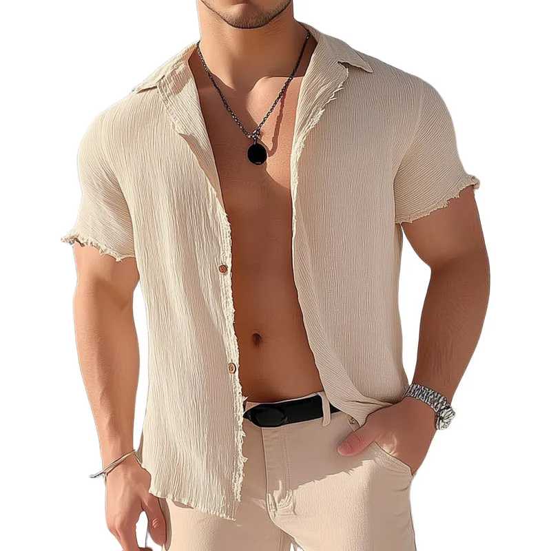 Men's Summer Textured Short Sleeve Casual Shirt MTA0707D6U sold by Manly