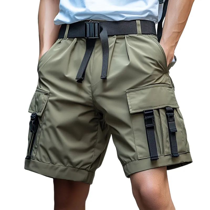 Men's Casual Outdoor Waterproof Big Pocket Cargo Shorts MTA0782D9TO sold by Manly