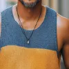 Men's Summer Fashion Colorblock Knitted Tank Top MTA0779D6U sold by Manly