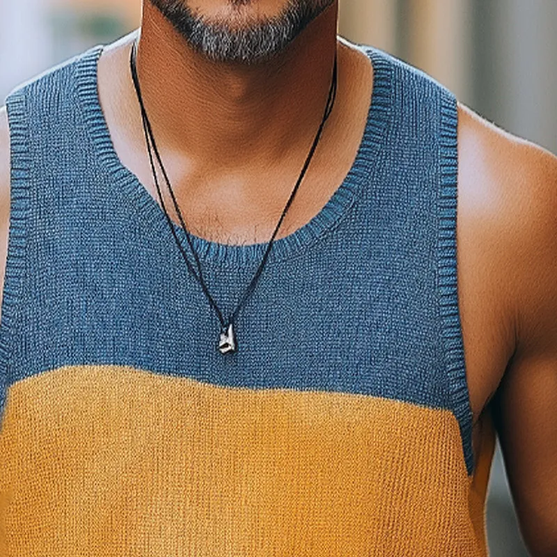 Men's Summer Fashion Colorblock Knitted Tank Top MTA0779D6U sold by Manly product image thumbnail 3