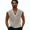 Men's Summer Classic Vertical Striped Knitted Tank Top MTA0796D5U sold by Manly