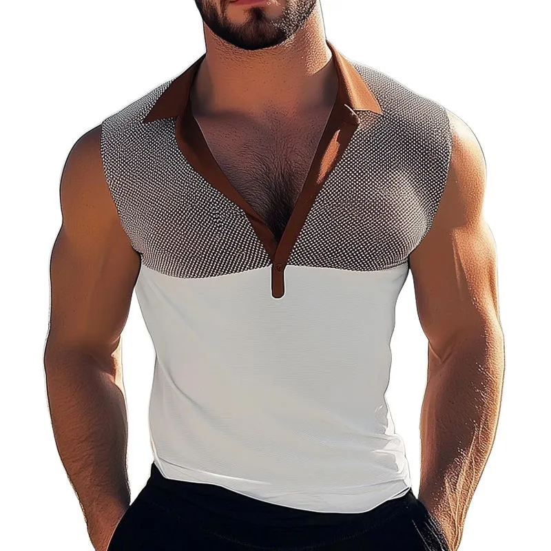 Men's Summer Classic Deep V Neck Tank Top MTA0857D0U sold by Manly