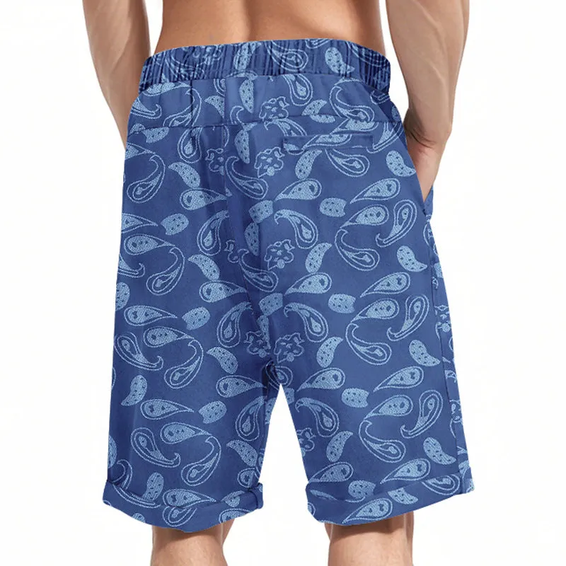 Men's Paisley Print Elastic Shorts MTA0170D2X sold by Manly product image thumbnail 3