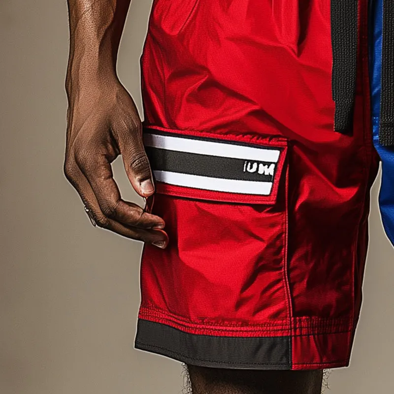 Men's Spring Fashion Contrast Color Sports Casual Shorts MTA0735D2P sold by Manly product image thumbnail 3