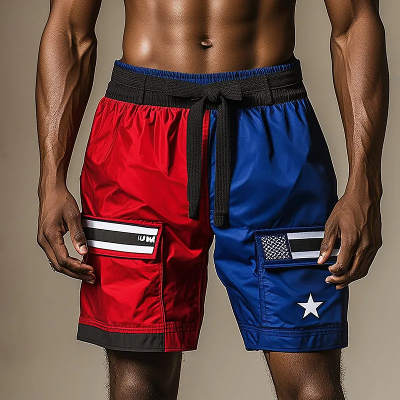 Men's Spring Fashion Contrast Color Sports Casual Shorts MTA0735D2P sold by Manly product image thumbnail 2