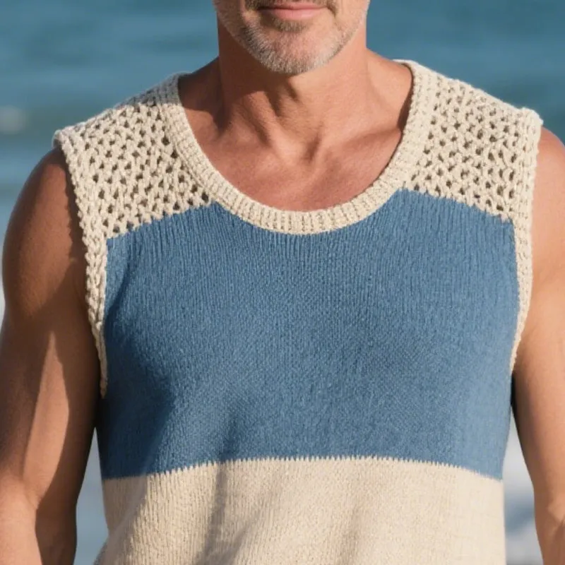 Men's Spring Fashion Simple Woven Casual Sports Tank Top MTA0742D6P sold by Manly product image thumbnail 3