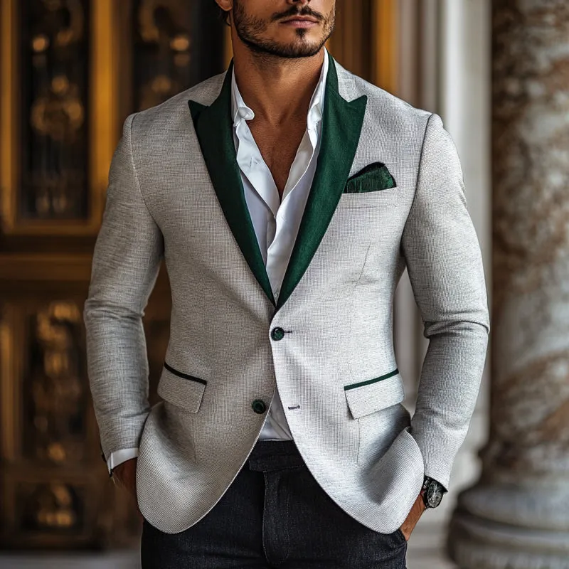 Men's Cotton And Linen Contrast Velvet Blazer MTA0314D0X sold by Manly product image thumbnail 2