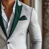 Men's Cotton And Linen Contrast Velvet Blazer MTA0314D0X sold by Manly