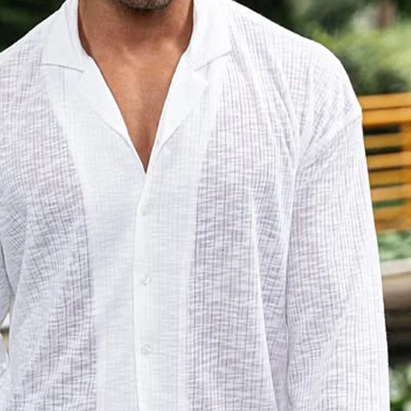 Men's Striped Breathable Long Sleeve Shirt MTA0342D4X sold by Manly product image thumbnail 3