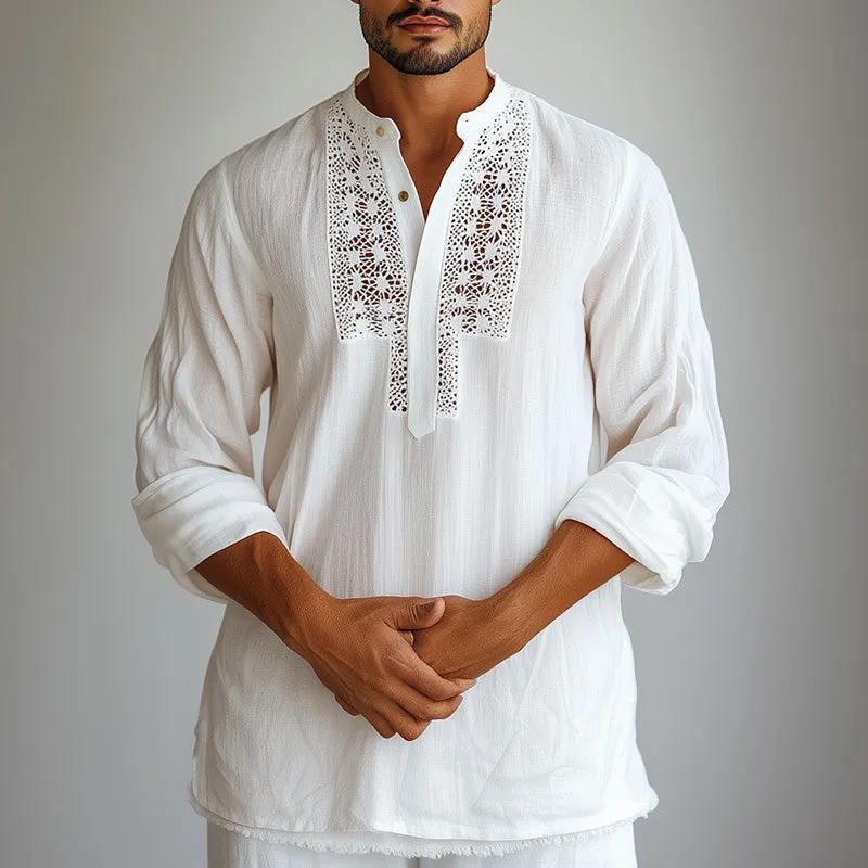 Men's Spring Simple Fashion Hollow Casual Sports Long Sleeve Shirt MTA1042D6P sold by Manly product image thumbnail 2