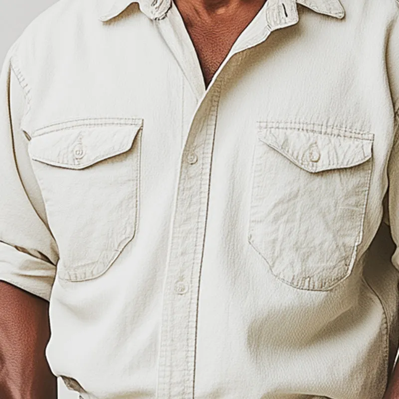 Men's Spring Simple Solid Color Casual Sports Long Sleeve Shirt MTA1041D7P sold by Manly product image thumbnail 3