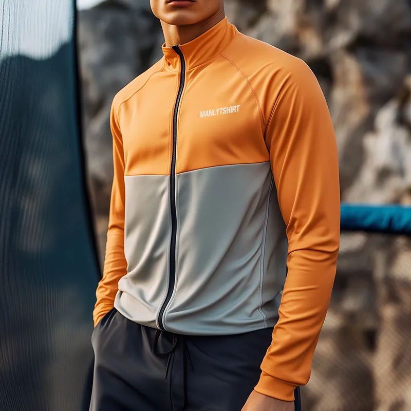 Men's Sports Casual Quick-Drying Stand Collar Zipper Sun Protection Jacket MTA1088D5TO sold by Manly product image thumbnail 2