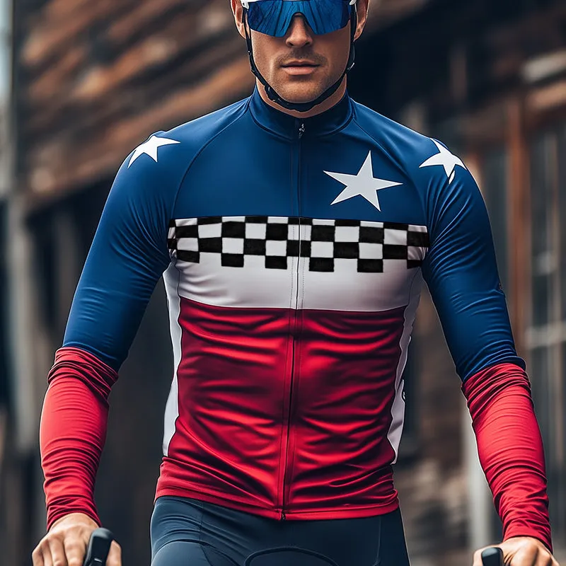 Men's Retro Sports Star Checkerboard Print Zipper Long Sleeve T-Shirt MTA1050D3TO sold by Manly product image thumbnail 2