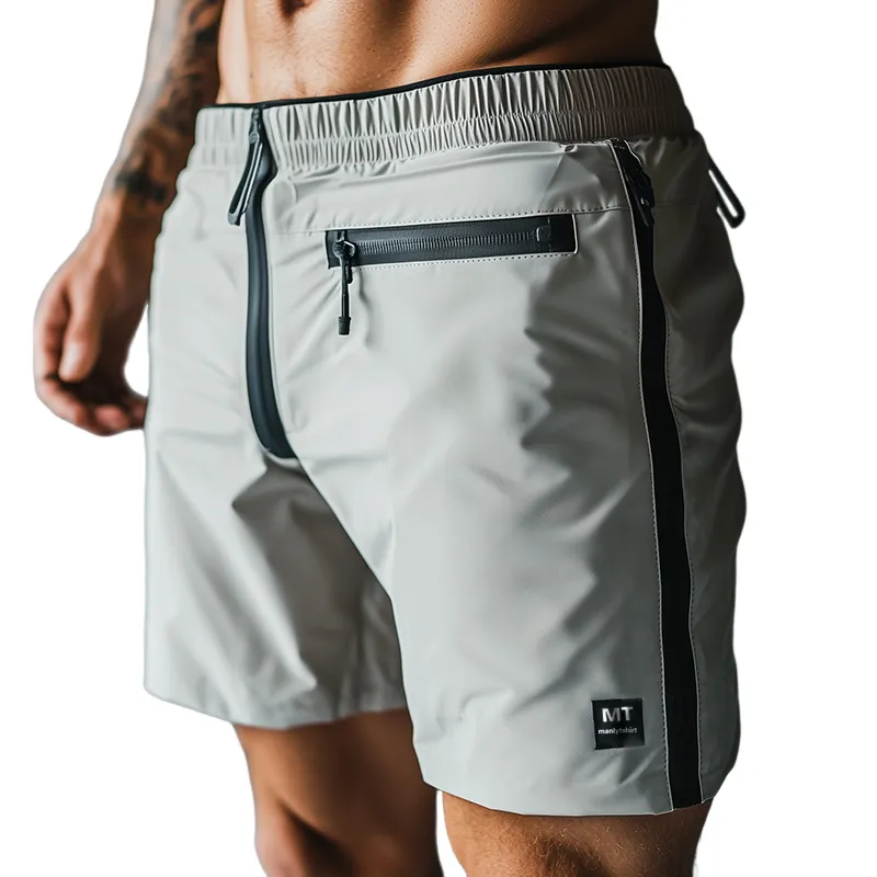 Men's Athleisure Quick-Drying Zippered Shorts MTA1006D8TO sold by Manly