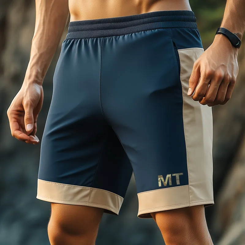 Men's Sports Casual Colorblock Quick-Drying Drawstring Shorts MTA1037D1TO sold by Manly product image thumbnail 2