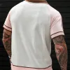 Men's Contrast Color Short Sleeve Casual POLO Shirt MTA1012D8X sold by Manly