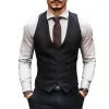 Men's Retro Solid Color Single Breasted Business Vest  MTA0935D2TO sold by Manly