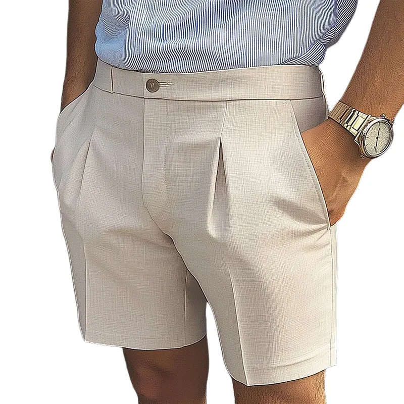 Men's Retro Casual Linen Shorts MTA0960D8TO sold by Manly