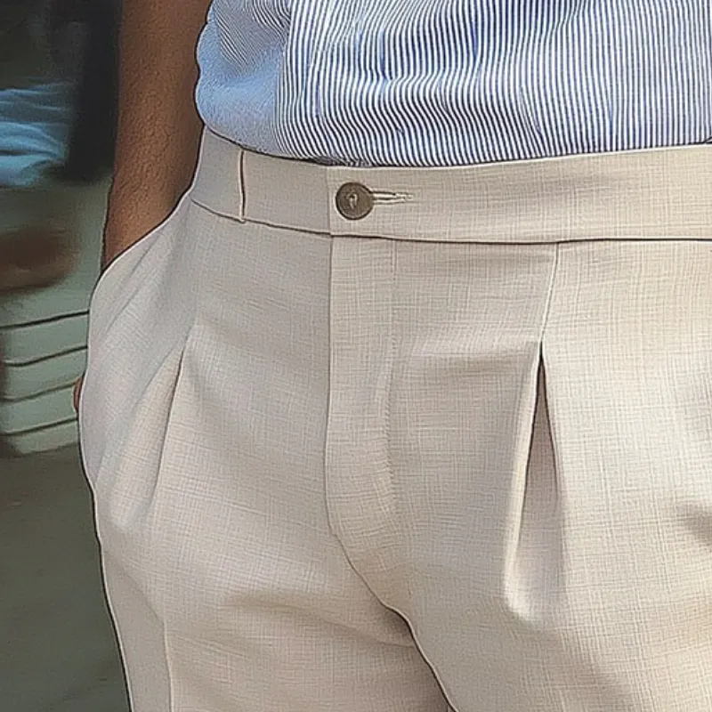 Men's Retro Casual Linen Shorts MTA0960D8TO sold by Manly product image thumbnail 3