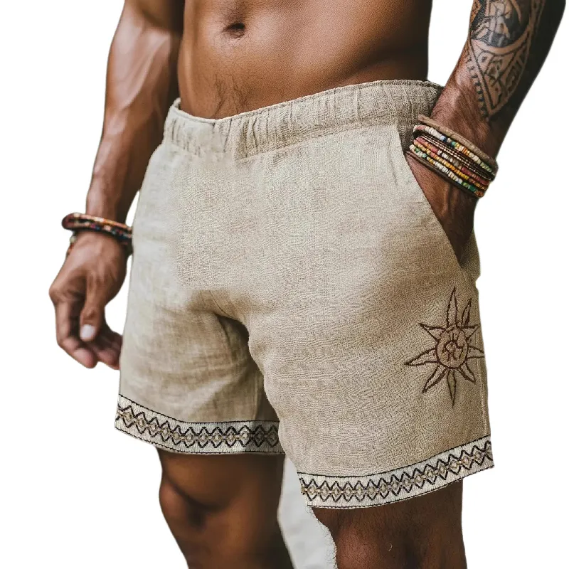 Men's Printed Casual Elastic Waist Shorts MTA1107D6X sold by Manly