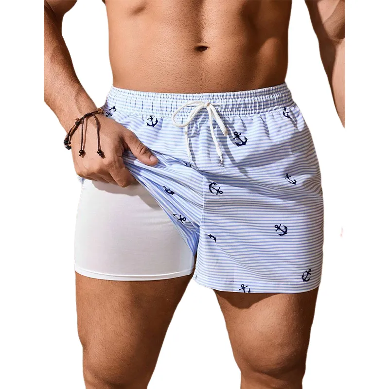 Men's Printed Summer Beach Shorts MTA1061D4X sold by Manly
