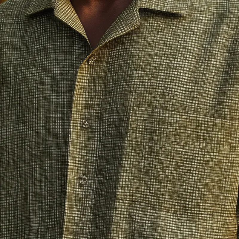 Men's Spring Fashion Textured Fabric Short Sleeve Shirt MTA1174D9P sold by Manly product image thumbnail 3