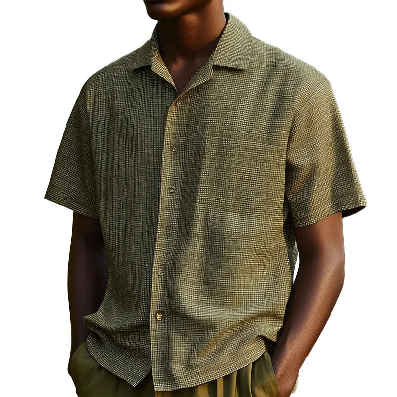 Men's Spring Fashion Textured Fabric Short Sleeve Shirt MTA1174D9P sold by Manly