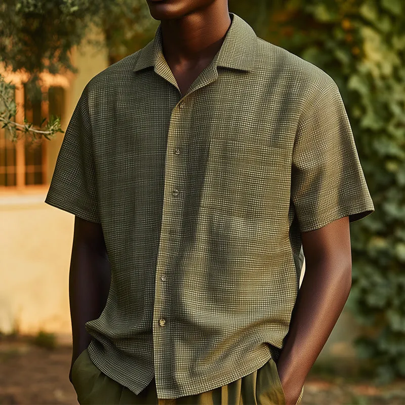 Men's Spring Fashion Textured Fabric Short Sleeve Shirt MTA1174D9P sold by Manly product image thumbnail 2