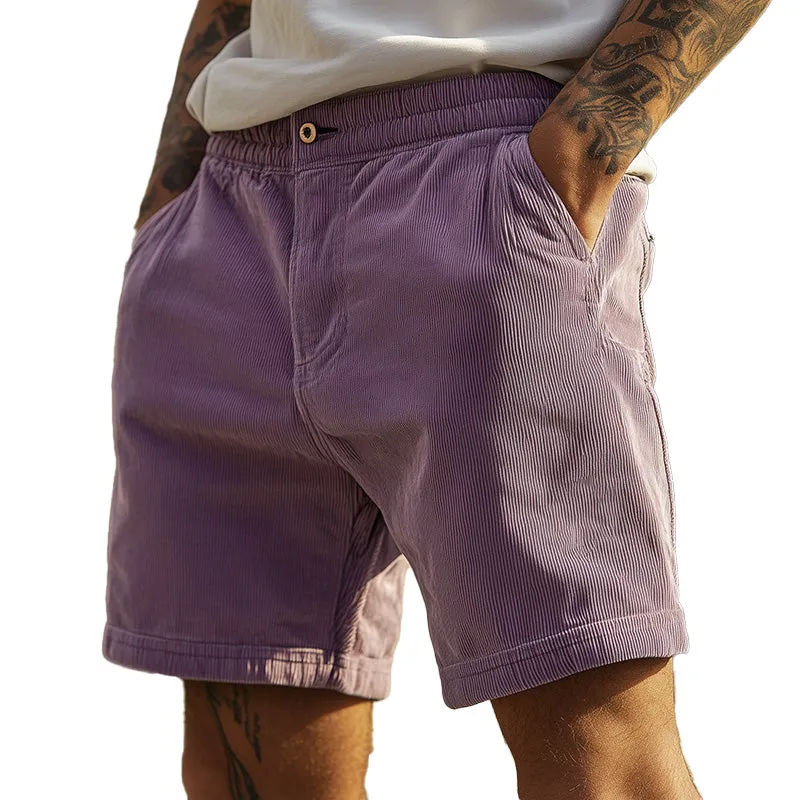 Men's Spring Fashion Retro Thin Corduroy Shorts MTA1100D6P sold by Manly
