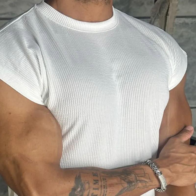 Men's Retro Casual Solid Tank Top MTA1412D7TO sold by Manly product image thumbnail 3