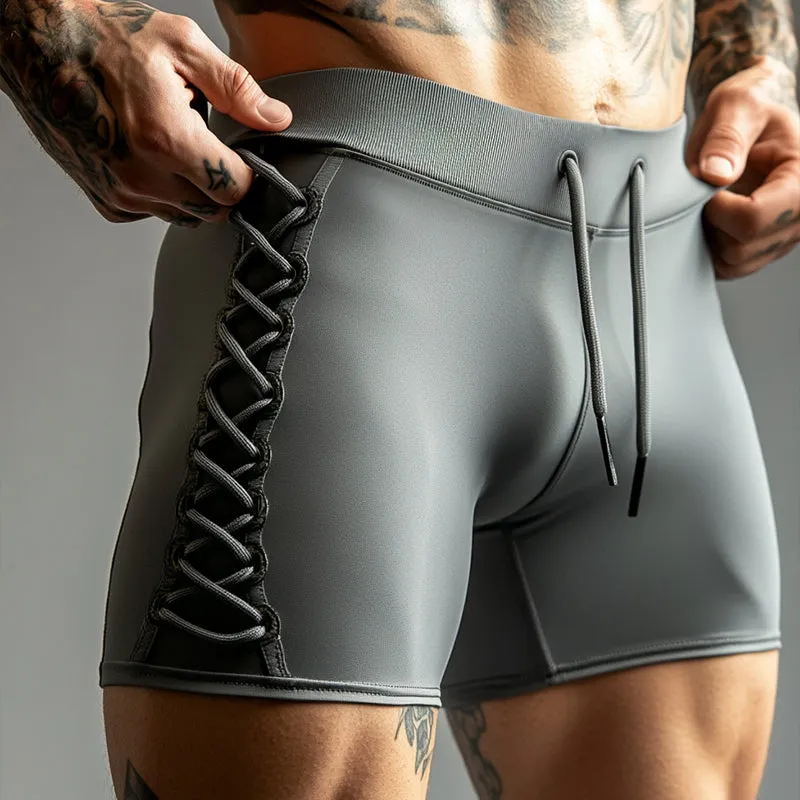 Men's Casual Solid Color High Stretch Drawstring Shorts MTA1490D5TO sold by Manly product image thumbnail 2