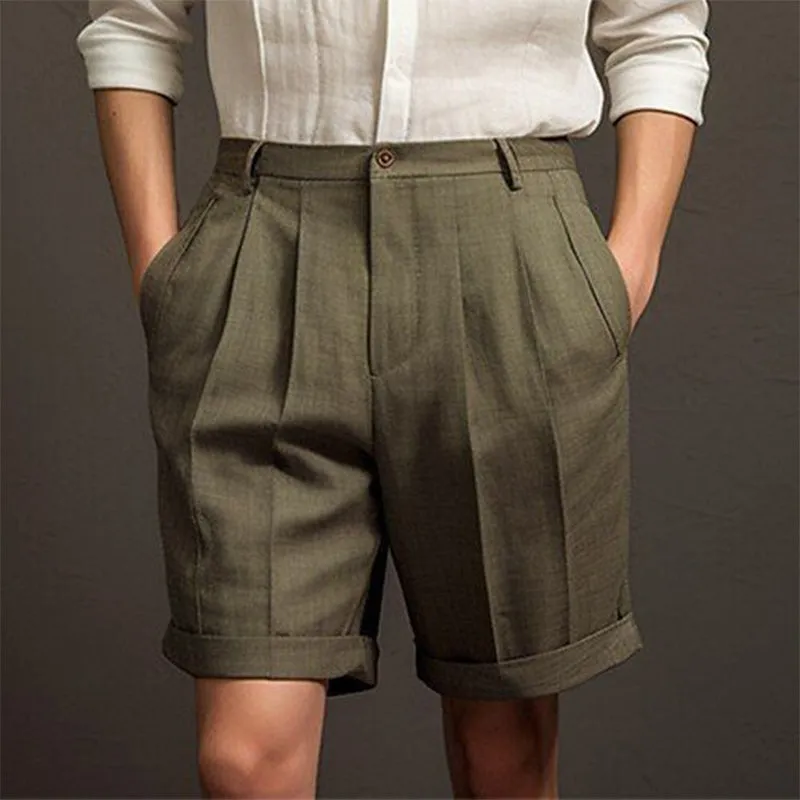 Men's stylish simple solid color cotton and linen casual sports shorts MTA1470D9P sold by Manly product image thumbnail 3