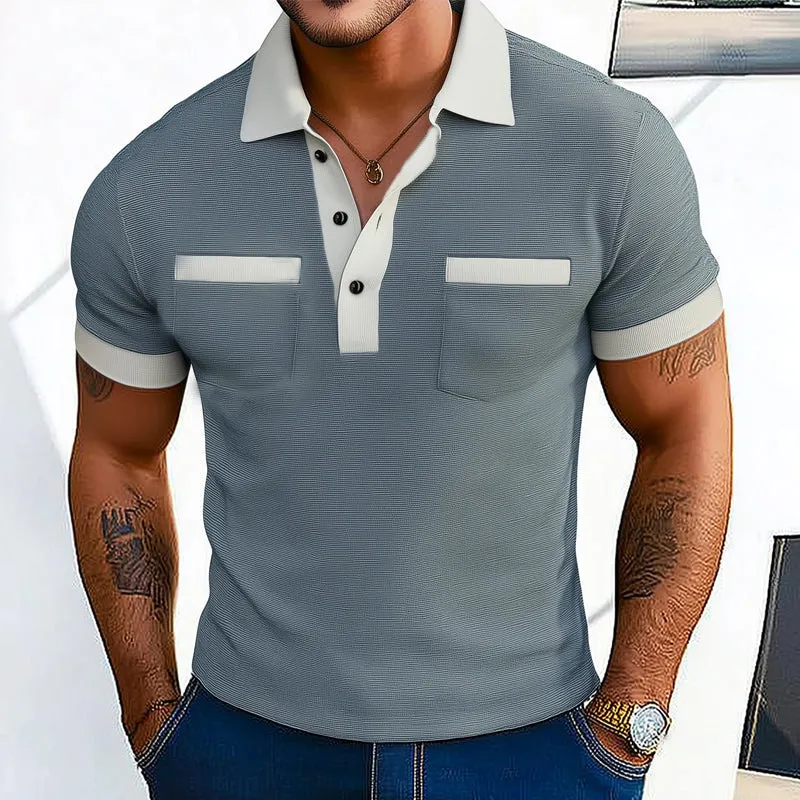 Men's Summer Business Slim Fit POLO Shirt MTA1616D5U sold by Manly product image thumbnail 2