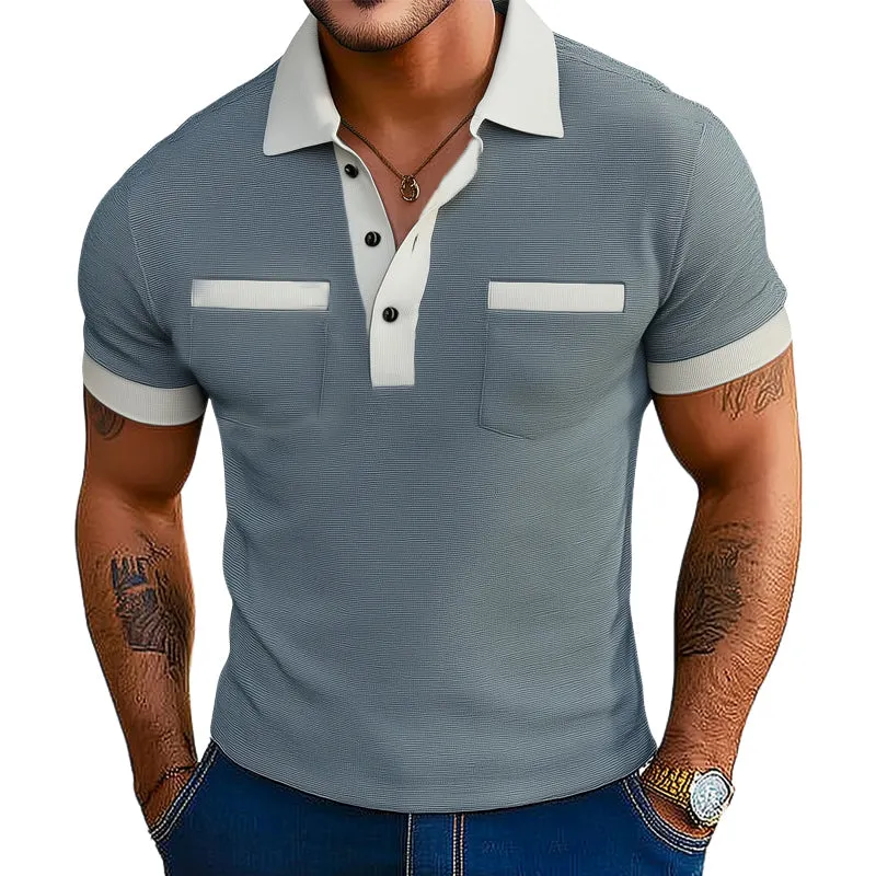 Men's Summer Business Slim Fit POLO Shirt MTA1616D5U sold by Manly